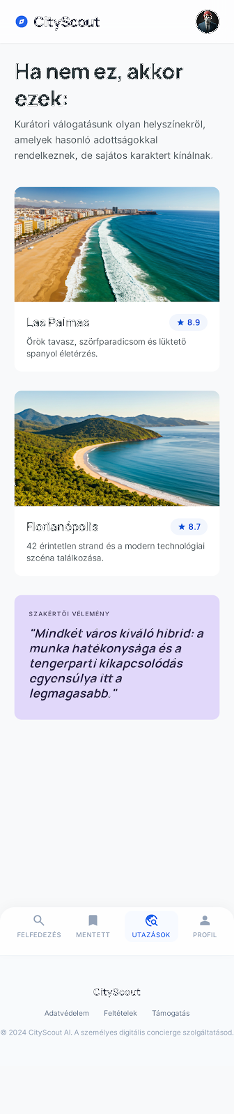 CityScout – alternatívák